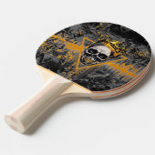 Black and Gold Skull King Graffiti Tischtennis Schläger (Vorderseite)