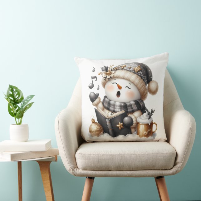 Black and Gold Snowman Kissen (Stuhl )