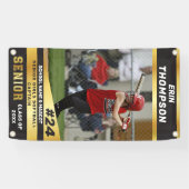 Black and Gold Sport Outdoor Banner (Horizontal)