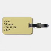 Black and Gold Sporty Volleyball 🏐 Gepäckanhänger (Rückseite horizontal)