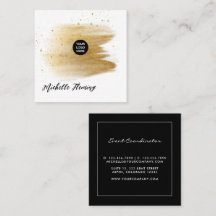 Black and Gold Square Business Card