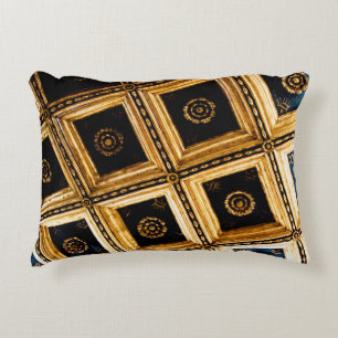 Black and Gold Squares Dekokissen