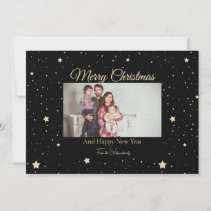 Black and Gold Staright Foto Weihnachten