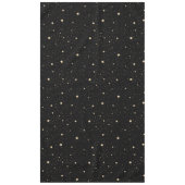 Black and Gold Starry Night Pattern Weihnachten Tischdecke (Vorderseite)