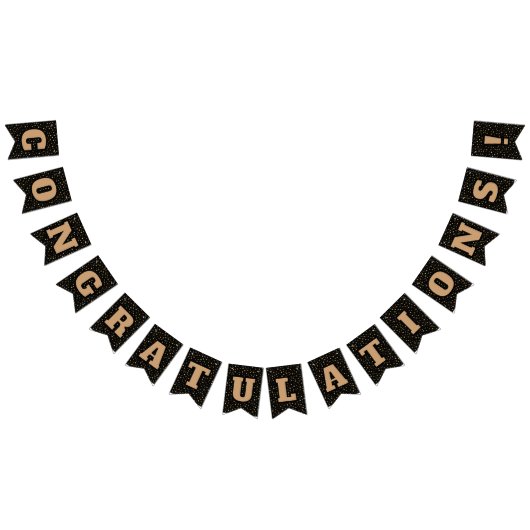 Black and Gold Stars Abschluss Banner (Alle)