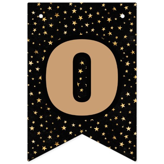 Black and Gold Stars Abschluss Banner (Zweite Fahne)