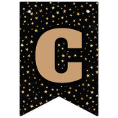 Black and Gold Stars Abschluss Banner (Erste Fahne)