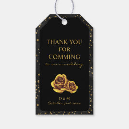 Black and Gold Stars Goth Muster Geschenkanhänger