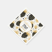 Black and Gold Strawberry Pattern Serviette (Ecke)