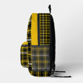 Black and gold Tartan Plaid Missouri Bedruckter Rucksack (Rechts)