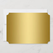 Black and Gold Ticket Graduation Party Einladung (Rückseite)