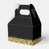 Black and Gold Together Forever Elegant Geschenkschachtel (Rückseite)