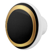 Black and Gold Trim Keramikknauf (Rechts)