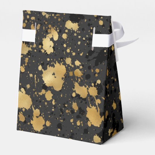 Black and Gold Vielen Dank für Ihre Unterstützung Geschenkschachtel (Rückseite)