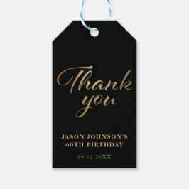 Black and Gold Vielen Dank Geschenkanhänger