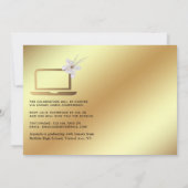 Black and Gold Virtual Abschluss Foto Ankündigung (Rückseite)