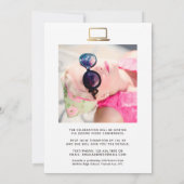 Black and Gold Virtual Graduation Party Foto Einladung (Rückseite)