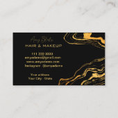 Black and Gold-Visitenkarte Visitenkarte (Rückseite)