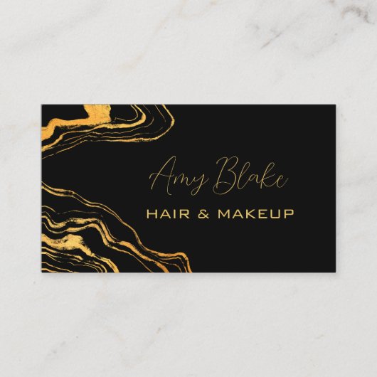 Black and Gold-Visitenkarte Visitenkarte (Vorderseite)