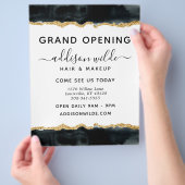 Black and Gold Watercolor Business Flyer (Hand)