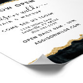 Black and Gold Watercolor Business Poster (Ecke)