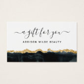 Black and Gold Watercolor Geschenkkarte (Vorderseite)