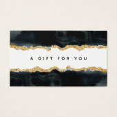 Black and Gold Watercolor Geschenkkarte (Vorderseite)