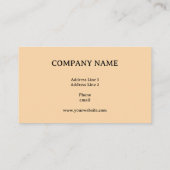 Black and Gold Wave Generic Adaptable Visitenkarte (Rückseite)