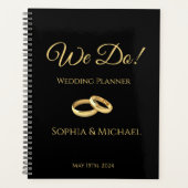 Black and Gold-We Do-Wedding-Planer Planer (Vorderseite)