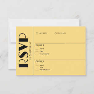 Black and Gold-We Do-Wedding Rings- RSVP Karte