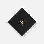 Black and Gold-We Do-Wedding-Rings- Serviette (Ecke)