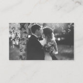 Black and Gold Wedding Album Foto Sharing QR Code Begleitkarte (Rückseite)