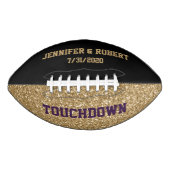 Black and Gold Wedding Custom Football (Vorderseite)