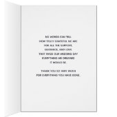 Black and Gold Wedding Dankeschön Card (Innen (Rechts))