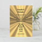 Black and gold wedding photo invitation einladung (Stehend Vorderseite)