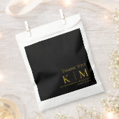 Black and Gold Wedding Vielen Dank - Geschenktütchen (Ausgeschnitten)