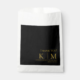 Black and Gold Wedding Vielen Dank - Geschenktütchen