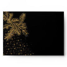 Black and Gold Weihnachts-Party Einladung