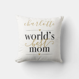 Black and Gold Welten Beste Mama Personalisiert Kissen