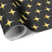 Black and Gold - Wrapping Paper Geschenkpapier (Rolleneckpunkt)
