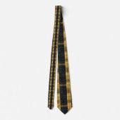Black and Gold/Yellow Plaid Pattern Necktie Tie Krawatte (Rückseite)