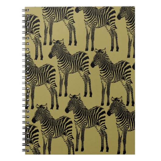 Black and Gold Zebras Notizblock (Vorderseite)