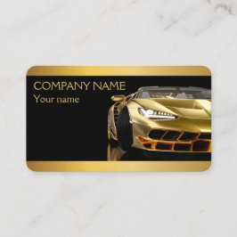 Black and Golden Automotive Business Card Visitenkarte
