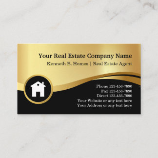 Black and Golden Real Anwesen Business Cards Visitenkarte