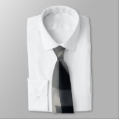 Black and Gray Abstract Artsy Tie Krawatte (Gebunden)