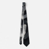 Black and Gray Abstract Artsy Tie Krawatte (Rückseite)