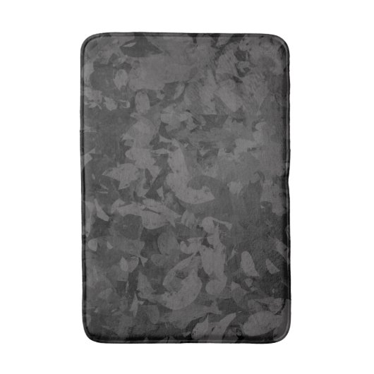 Black And Gray Abstract Graphic Art Design Badematte (Vorderseite Vertikal)