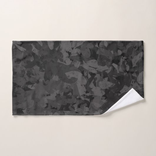 Black And Gray Abstract Graphic Art Design Badhandtuch Set (Handtuch)