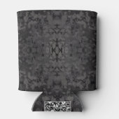 Black And Gray Abstract Graphic Art Design Dosenkühler (Rückseite)