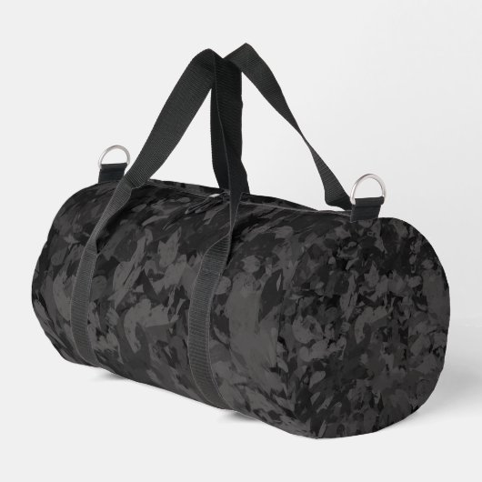 Black And Gray Abstract Graphic Art Design Duffle Bag (Linke Seite)